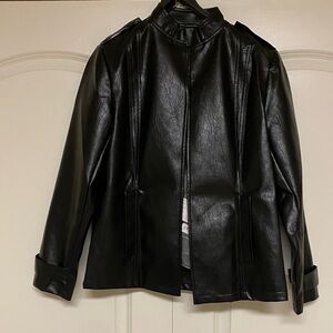 Black Faux Leather Jacket